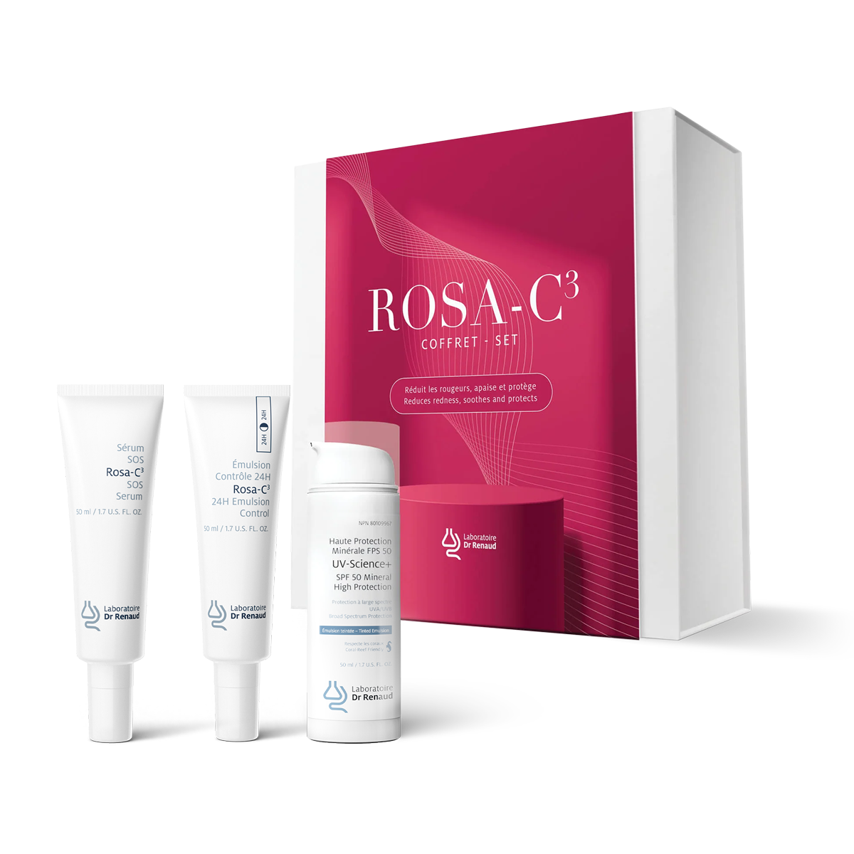 Coffret Apaisant Rosa‑C3 – Soin Complet – Laboratoire Dr Renaud