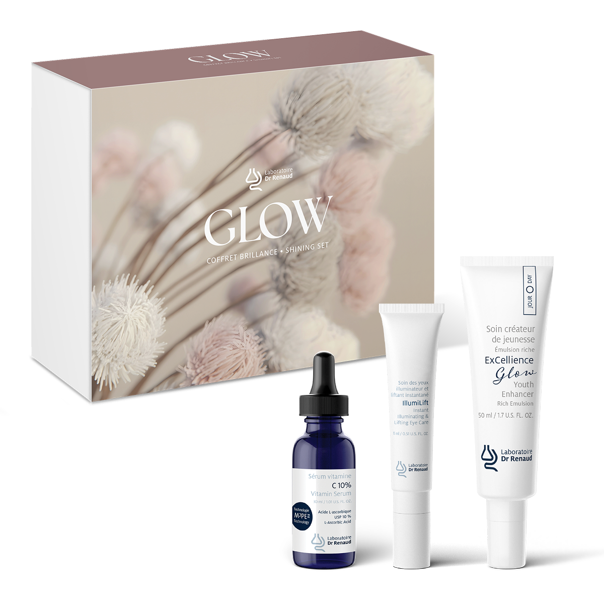 Coffret Glow, Rituel éclat, lissant & regard lifté
