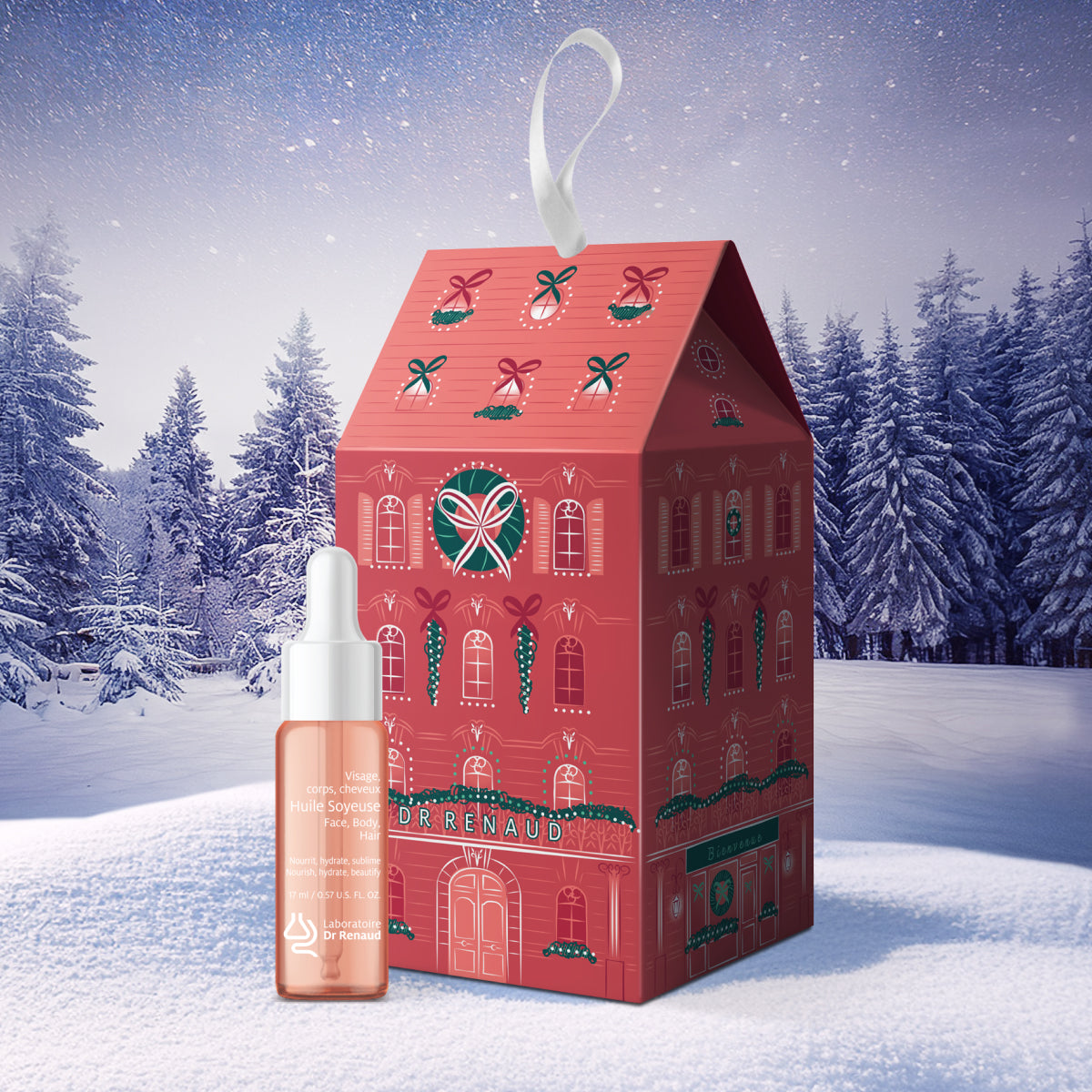 Huile soyeuse -  Édition des Fêtes - huile sèche nourrissante - Format de voyage